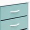 Sorbus Nightstand with 3 Drawers - Furniture Storage for Bedroom, Closet, Office Organization - Steel Frame, Wood Top, Pastel Fabric Bin